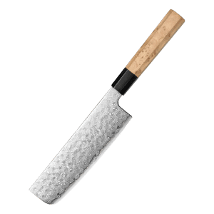 Ao bōzu | Nakiri 180 mm | Japansk grøntsagskniv | Blue 2 / Aogami 2 & Damaskus49